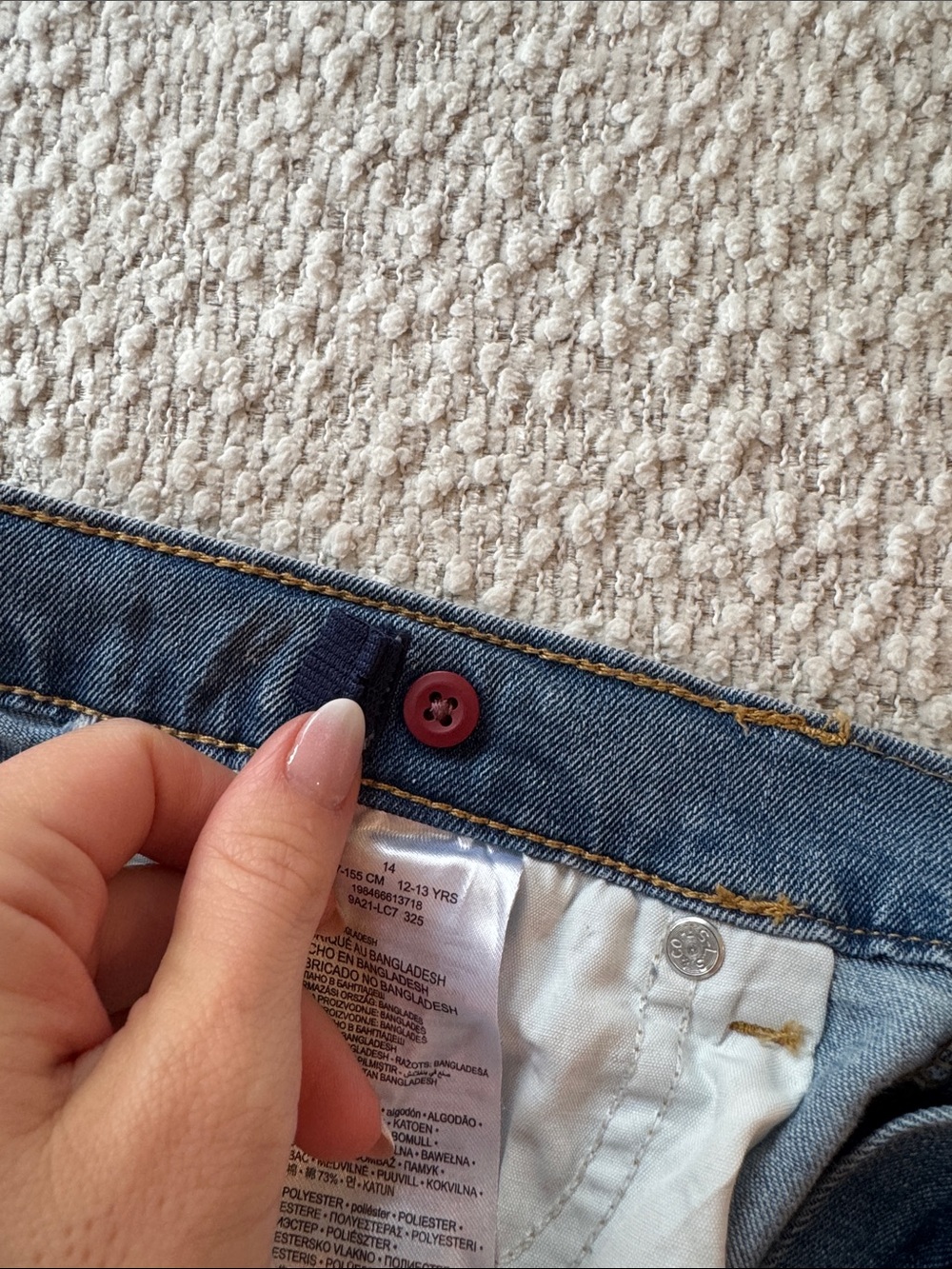 Levi Strauss Light Blue Wide-Leg Baggy Girl’s Jeans - Picture 7 of 7